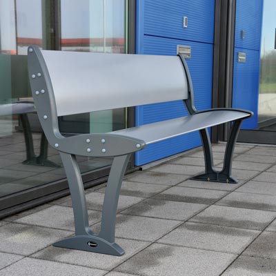 Alturo seat with silver seat and dark grey ends