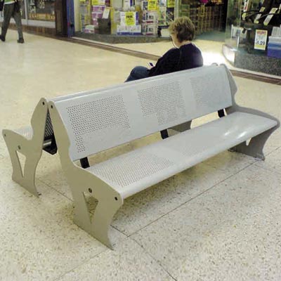 Metro seat in silver-grey