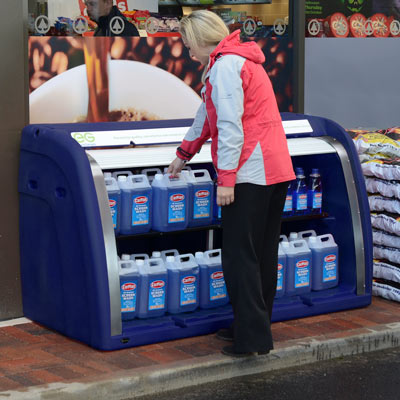 Orion storage and display unit in Dark Blue