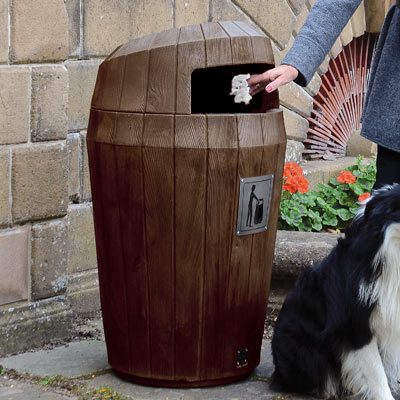 Sherwood litter bin with Hood - Dark Oak