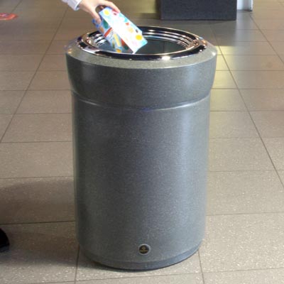 Statesman internal litter bin with chrome rim - Millstone