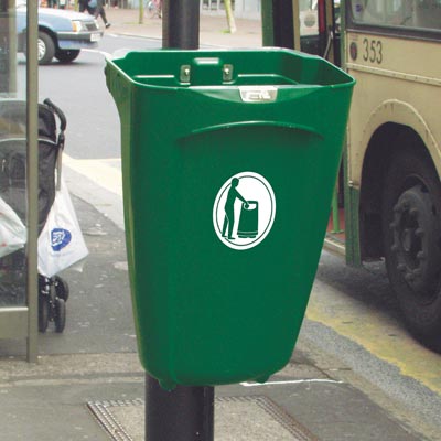 Super Trimline 50 SL litter bin in Deep Green