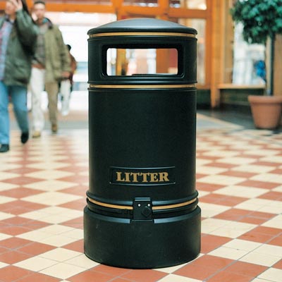 Topsy Jubilee litter bin in Black - 2