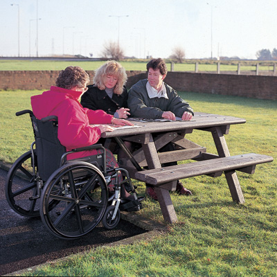 Picnic Table with Wheelchair Access