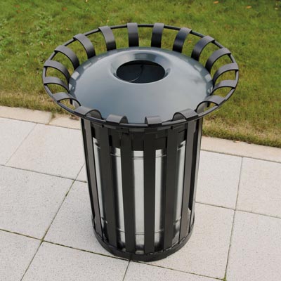 Everglade (85ltr) litter bin with optional dome top