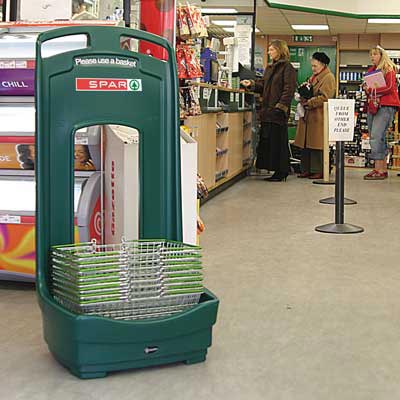 Personalised Mobile Basket Buddy - storage unit for baskets in Deep Green