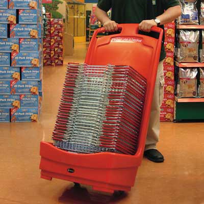 Mobile Basket Buddy - storage unit for baskets in Red - 1